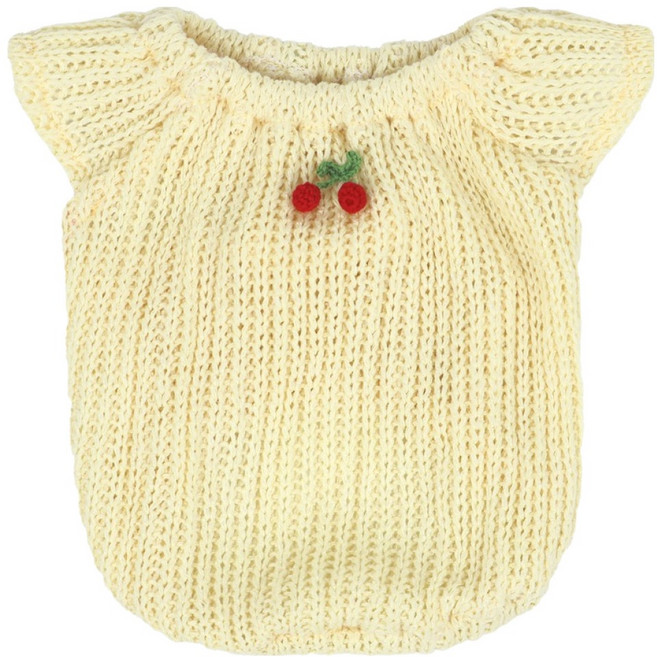 그루밍독 강아지 마카롱 시스루 니트, YELLOW, 1개