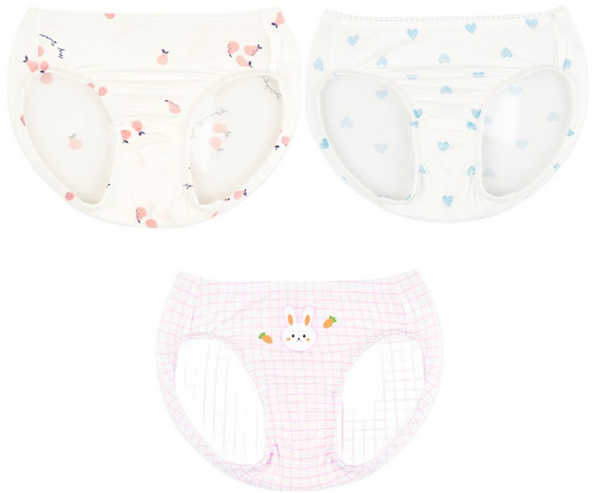 메이키즈 여아용 프레쉬레빗 모달 삼각 3종 세트