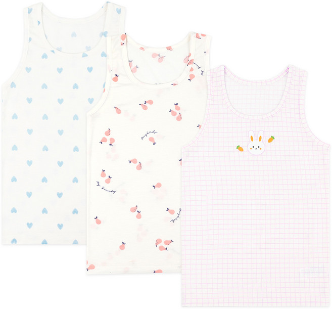 메이키즈 여아용 프레쉬레빗 모달 런닝 3종 세트