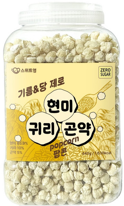 스위트영 현미 귀리 곤약 팝콘, 440g, 1개