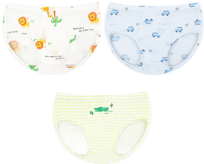 메이키즈 남아용 사파리크로커 모달 삼각 3종 세트