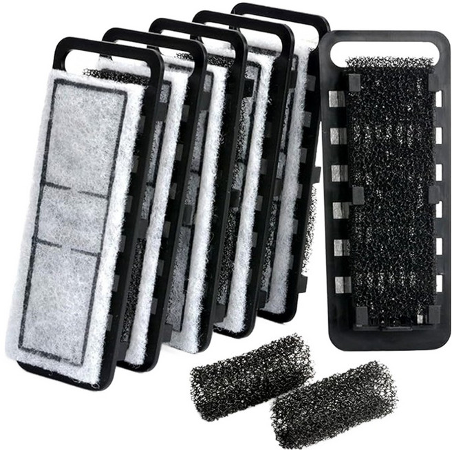 아쿠아렉스 걸이식 리필 카트리지 여과필터 6p + 입수구필터 2p 세트, 1세트