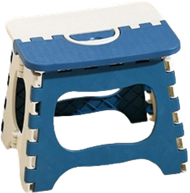 앞날창창 야외 접이식 간이 경량 의자 스툴 M, 블루, 1개