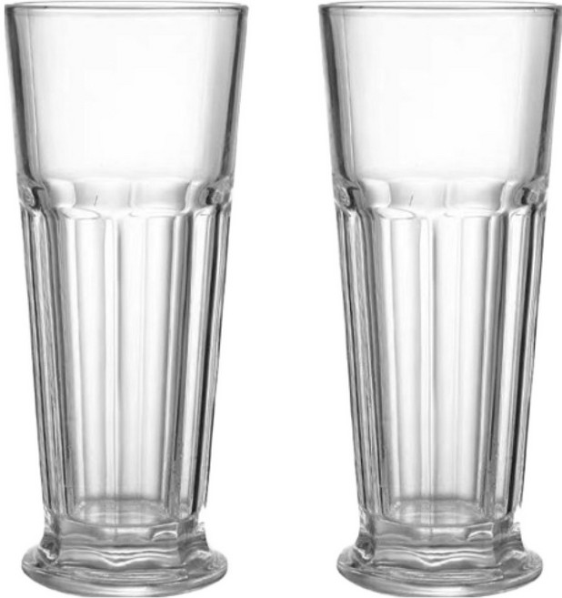 프렌치마르스 각진 롱슬림 칵테일 주스잔 소 350ml MMM2644, 2개