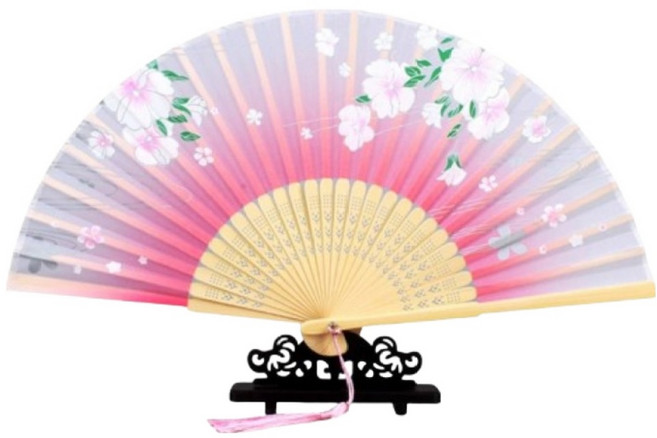 올하이 부채춤 연습 꽃 플라워 한국무용 부채, 1개, 6