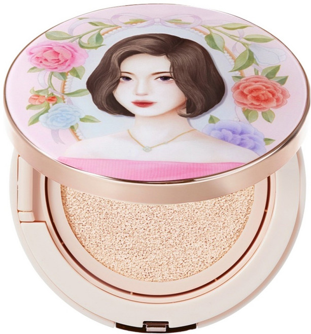 makeup helper 安瓶光澤氣墊粉餅 23g 可愛瑞秋, 1個, 21號 蜜桃色