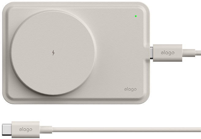 엘라고 아이폰 전용 맥세이프 15W 고속 무선 충전 패드, 스톤, 1개