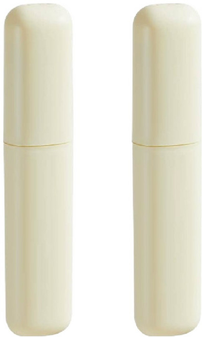 아우라팸 간편한 여행용 휴대용 칫솔케이스, 크림, 2개