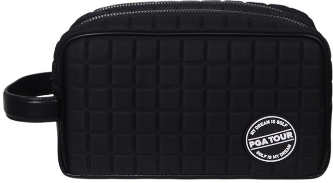 PGA투어 네오프렌 엠보 파우치, 블랙, 1개