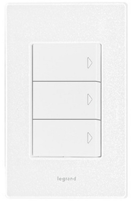 Legrand 羅格朗 Tavian Deco 壓克力三開關 Simple 珍珠奶白, 1個