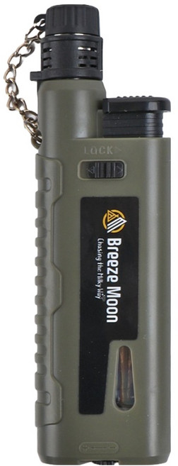 브리즈문 캠핑 슬라이드 미니 가스 토치, 빈티지 올리브 그린, 1개