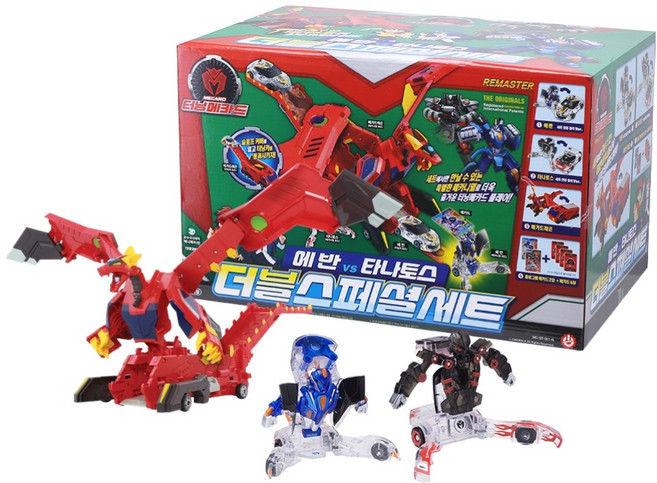 터닝메카드 에반 VS 타나토스 더블 스페셜 세트 로봇장난감, 혼합색상, 1세트