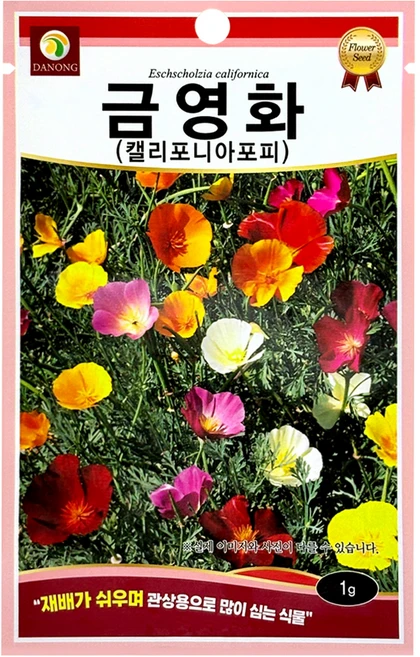 다농 금영화 캘리포니아포피 씨앗 1g, 1개 - 쿠팡