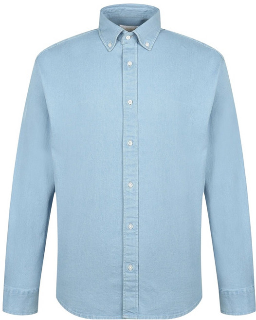 까망베르 남성용 피트잇 스판 데님 캐주얼셔츠