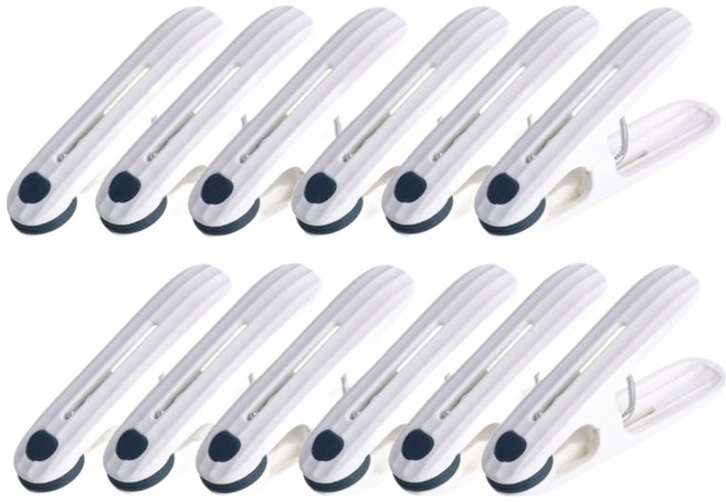 그린리빙 자국없는 논슬립 빨래집게, 블루, 12개