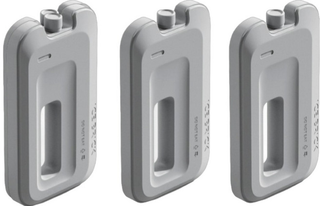 파이스톤 감성 캠핑 하드 물 아이스팩 그레이, 3개, 1개입