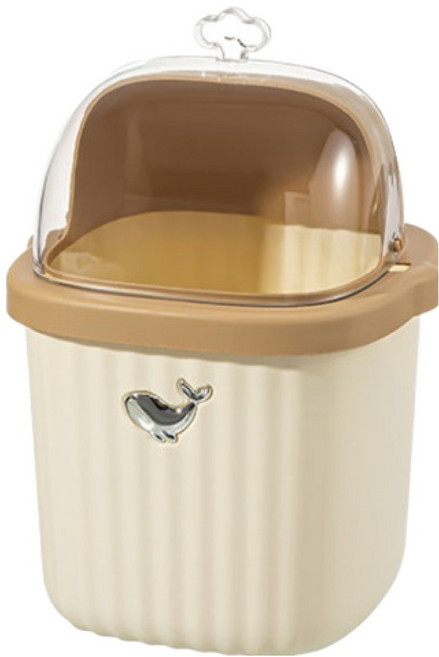 더자카 웨일 데스크 미니 휴지통, 아이보리