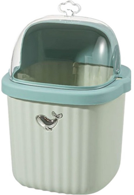 더자카 웨일 데스크 미니 휴지통, 그린