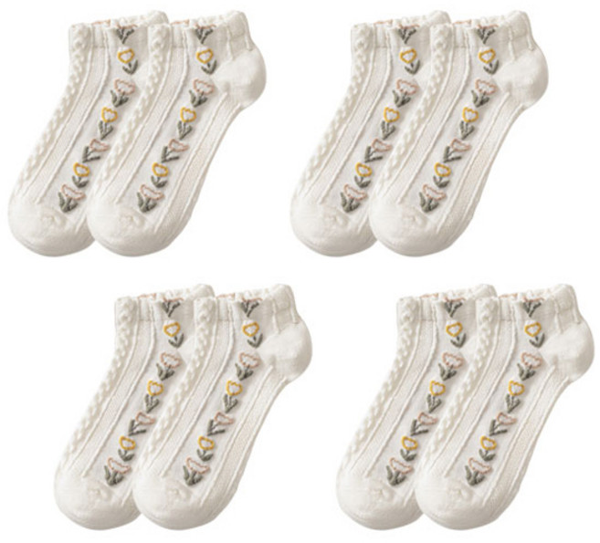 소니오 여성용 코지무드 발목 양말 4켤레 세트