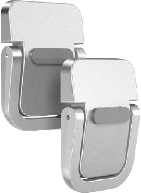 살림쏙 킥플립 부착식 노트북 거치대, 실버, 2개