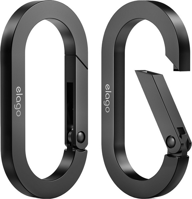엘라고 플랫 카라비너, 다크그레이, 2개