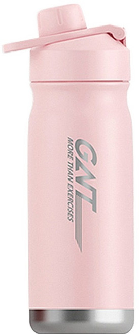 포터블 스포츠 스텐 보온 보냉 텀블러, 핑크, 550ml, 1개