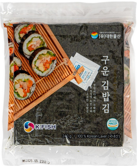 완도건강해 구운 김밥김 100p, 240g, 1개