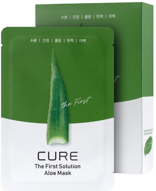 김정문알로에 큐어 더 퍼스트 솔루션 마스크팩, 10개입, 1개
