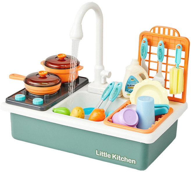모던하우스 리틀키친 물 나오는 싱크대 놀이 세트, 혼합색상, 1세트
