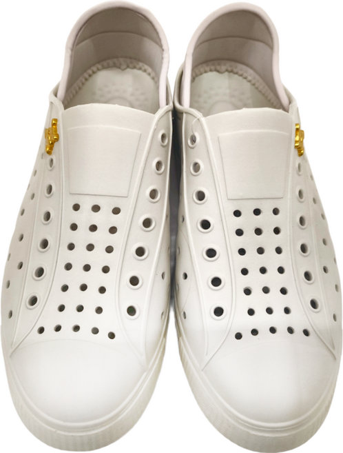 BORUI 柏睿鞋業 維尼飾品造型休閒鞋 大人款 522538A, 260mm, 米白色