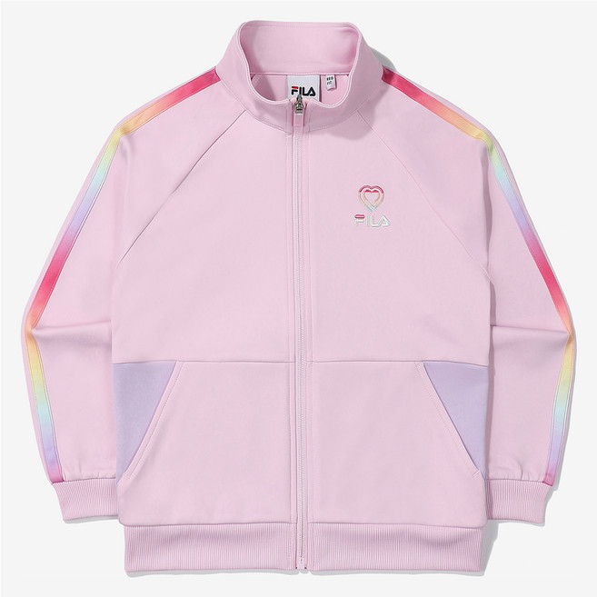 휠라키즈 여아용 걸스 레인보우 하트 집업 FK2FTF1110F