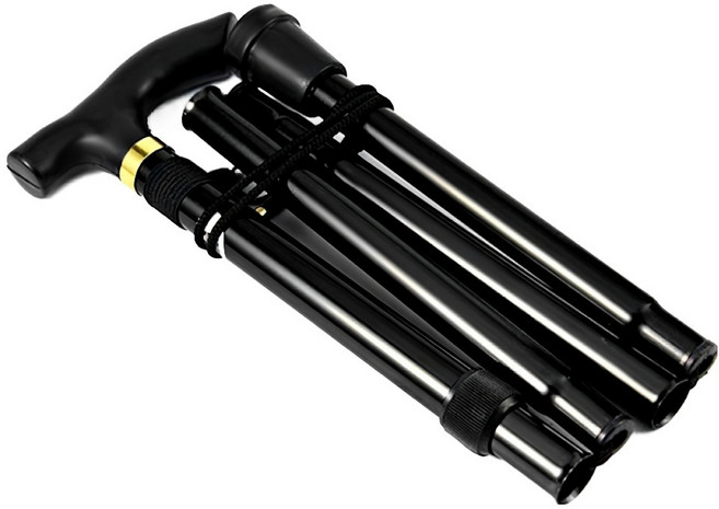 앙멧 초경량 접이식 지팡이, 블랙, 1개