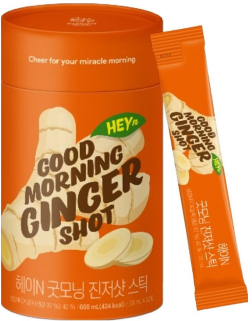 대상웰라이프 정품 헤이N 굿모닝 진저샷 스틱 30p, 600ml, 1개