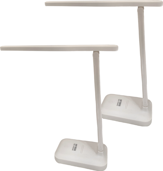 小麥購物 摺疊LED燈 檯燈 插電款 257g 2個, 白色