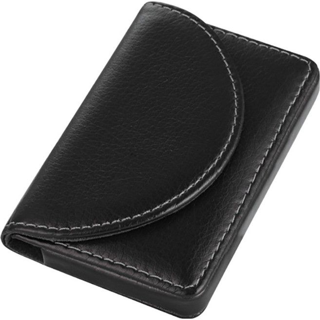 코히모 클래식 미니 마그네틱 가죽 명함 케이스 지갑 5W0110