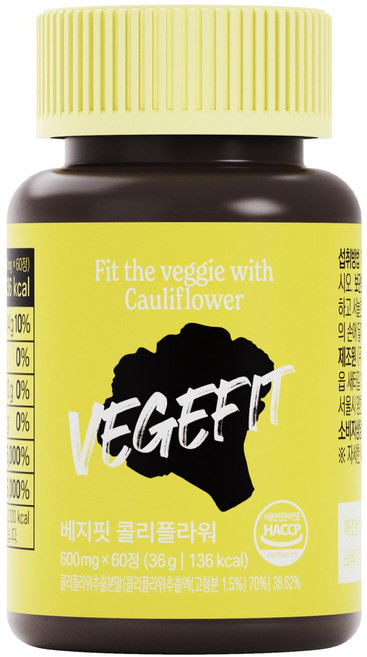 베지핏 콜리플라워 브로콜리 건강환, 1개, 36g