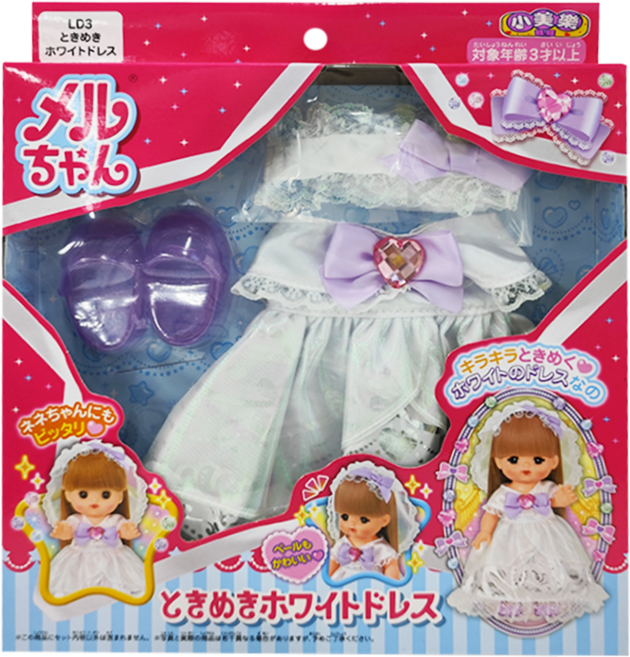 Mell Chan 小美樂 LD3 閃亮禮服 Set, 白色, 1盒