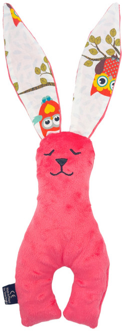 La Millou 安撫兔 23cm 樹屋貓頭鷹玫紅色 寶寶安撫娃娃, 1個