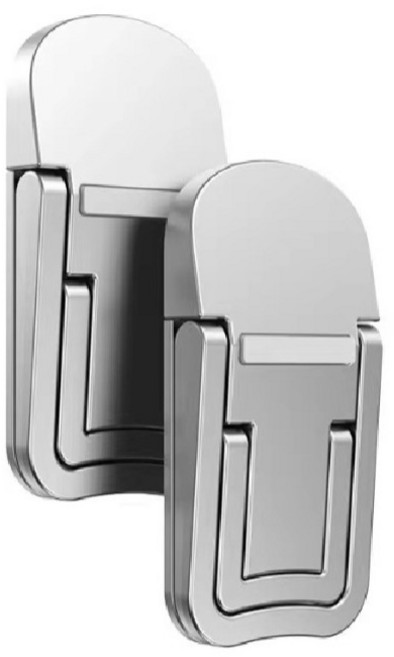 살림쏙 킥플립 스탠드 부착식 노트북 거치대, 실버, 2개