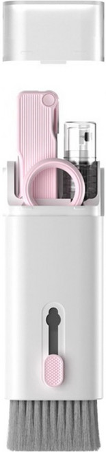 온트리 컴퓨터 휴대폰 만능 청소 브러시 세트, 핑크, 1세트