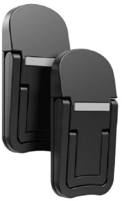 살림쏙 킥플립 스탠드 부착식 노트북 거치대, 블랙, 2개