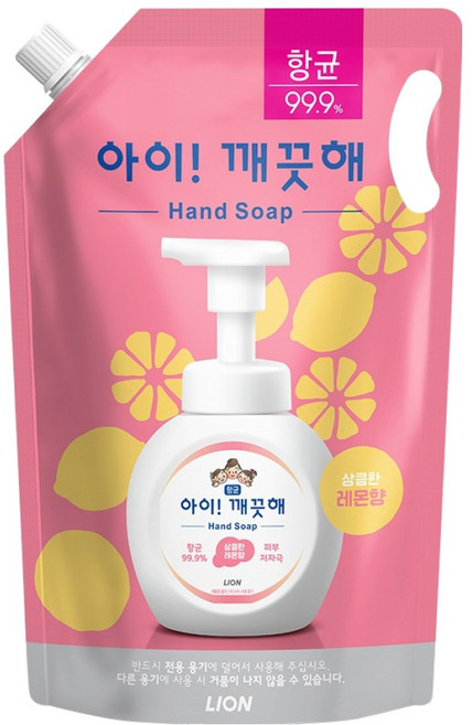 아이깨끗해 항균 폼 핸드솝 리필 레몬향, 1.8L, 1개