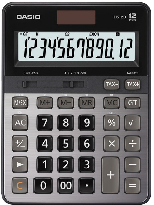 CASIO 卡西歐 辦公用一般計算機 大型 DS-2B, 黑色, 1個