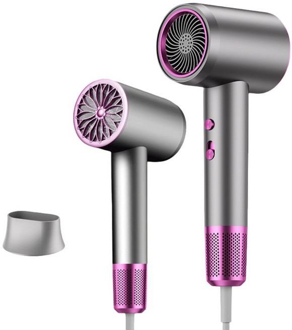 니치유 가정용 고출력 고속 헤어 드라이기 2000W, 그레이