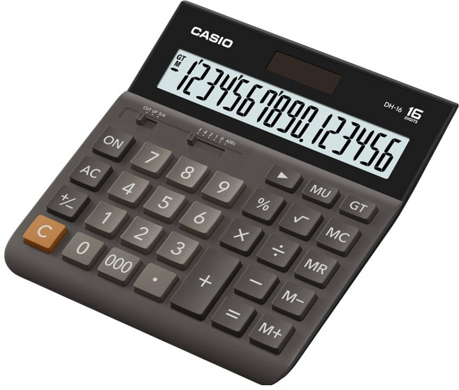 카시오 사무용 와이드 일반계산기 대형 DH-16, 1개