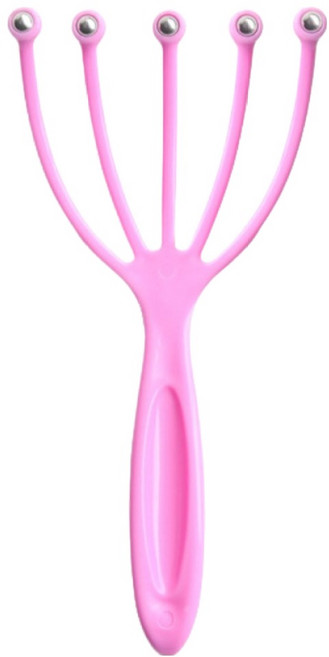 비투윈 지압 두피 5족 마사지기, 핑크, 1개
