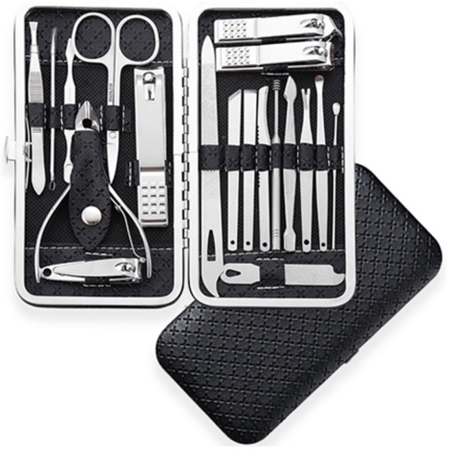 랩앤툴스 손톱깎이 19종 세트, 1세트, 블랙