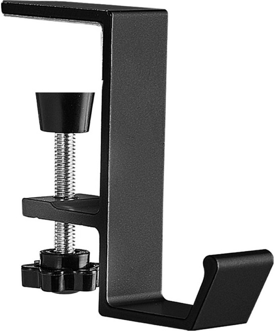 누리브 책상 고정 헤드셋 걸이 블랙