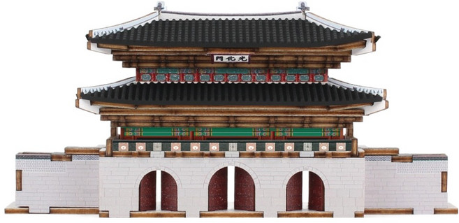 영공방 미니 광화문 DIY 입체퍼즐 우드모형, 1개