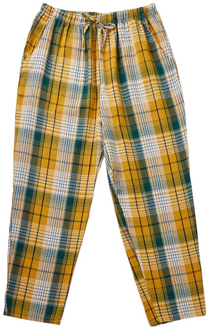 따소미 에이원 면 기모 체크 파자마 바지